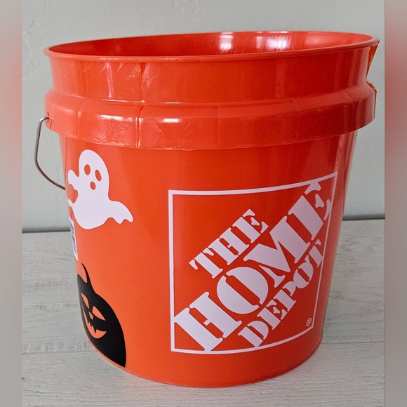 Home Depot Halloween Ghost Pumpkin Bat Viral TIKTOK Trick or Treat Bucket 2 Gal - Picture 1 of 6